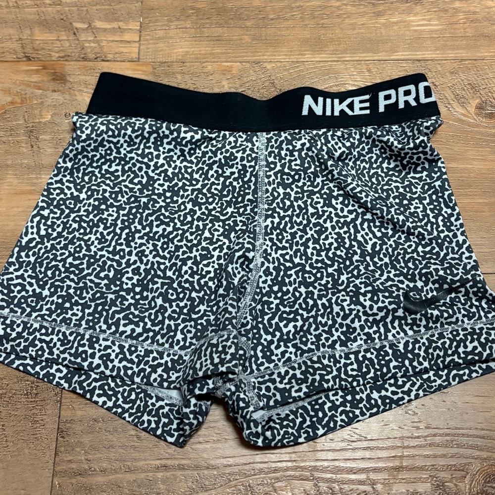 Nike Pro Black Print Spandex Shorts